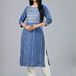 Rootover 30 Women Embroidered Straight Kurti-picture-56
