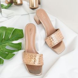 Inc 5 Women Open Toe Block Heel Mules-4