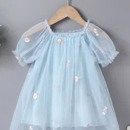 LULU & SKY Flutter Sleeve A-Line Dress-40