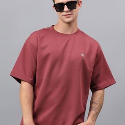 YHA Round Neck Oversized Cotton T-shirt-image-10