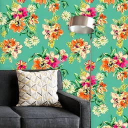 ArtzFolio Printed UV-Resistant Anti-Bacterial Colorful Floral Pattern Peel & Stick Wallpaper-image-87