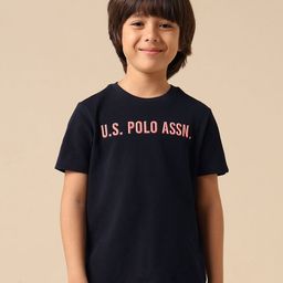 u.s. polo assn. kids Uspa Kids Boys Pure Cotton Brand Embossed T-shirt-picture-5