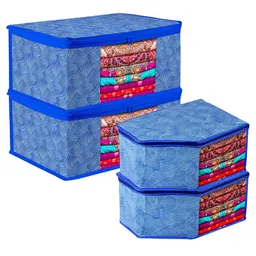 Kuber Industries Blue Set of 4 Regular Multi-Utility Organisers-10