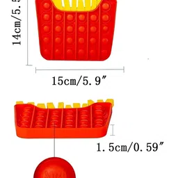 YK Set of 2 French Fries & Cola Pop It Fidget Toys image 4