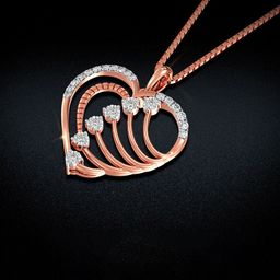 Joyalukkas Endearing Heart Diamond Pendent-3.5 gm-image-3