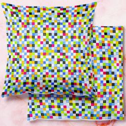 ArtzFolio Multicoloured Set of 2 Square Cushion Covers-image-98