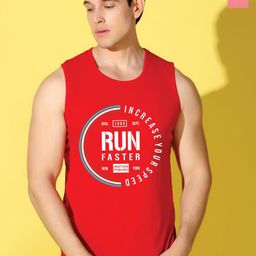 WOOSTRO Pack Of 2 Printed Combo Cotton Gym InnerwearVest VWS26(RUN RED)(MORE PEACH)-28