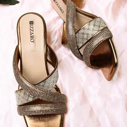 BIZZARO Women Embellished Party Block Sandals-image-56