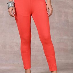 Lakshita Women Coral Leggings-image-62