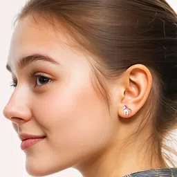 HighSpark 925 Sterling Silver Contemporary Unicorn Enamelled Studs Earrings-image-54