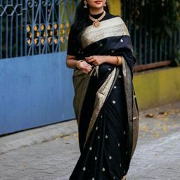 Parampara Ethnic Woven Design Zari Pure Silk Banarasi Saree-image-53