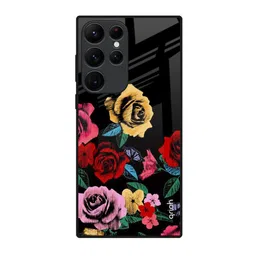 QRIOH Floral Printed Samsung Galaxy S22 Ultra Back Case Mobile Accessories-image-60