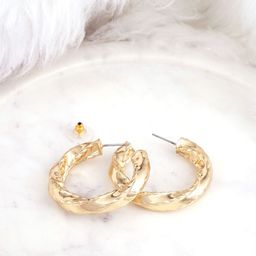 DressBerry Gold Plated Circular Half Hoop Earrings-image-39