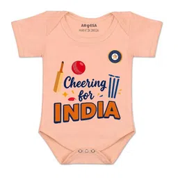 Arvesa Kids-Unisex Peach Cotton Rompers-picture-48