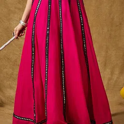 SALWAR STUDIO Women Embellished Garba Flared Maxi Skirt-image-44