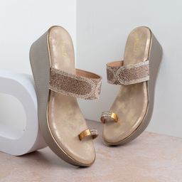 Inc 5 Women Embellished Wedge Sandals-50