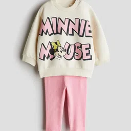 H&M Girls 2-Piece Pure Cotton Sweatshirt & Leggings Set-image-73