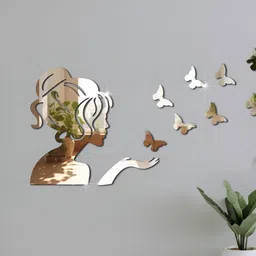 VAH Kya Bat Hai !! 13Pcs Acrylic Mirror Wall Stickers-49