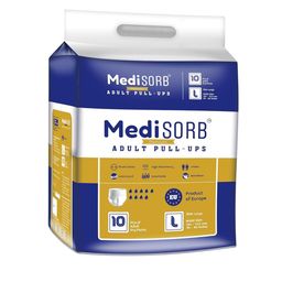 Medisorb Unisex Adult Pull Ups Diaper Pants - L 10Pcs-37
