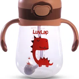 Baby Bite Resistant Soft Silicone weighted Straw Sipper Cup with Handle, 300 ml,-image-48