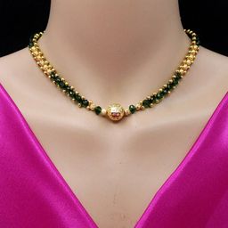 COLOUR OUR DREAMS Gold-Plated Brass Mangalsutra-86