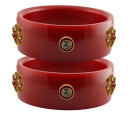 Vidhya Kangan Red Plastic Bangles-image-62