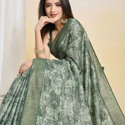 Ethnielle Ethnic Motifs Woven Design Zari Tissue Saree-picture-51
