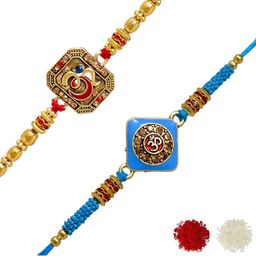 MEIRA JEWELLERY 4-Pcs Rakhi With Roli Chawal & Greeting Card-image-85