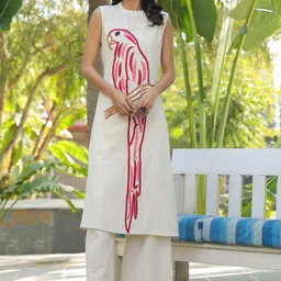 Kaftanize Women Embroidered Kurta with Palazzos-picture-20