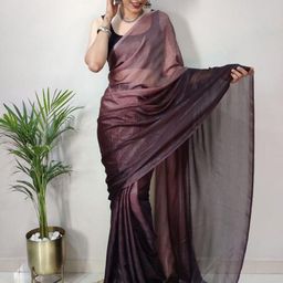 Anouk Rustic Ombre Poly Georgette Ready to Wear Saree image 2