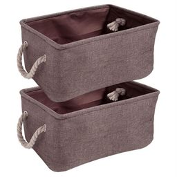 HOKIPO 2 Pcs Brown Eco-Friendly Foldable Storage Organizer-21