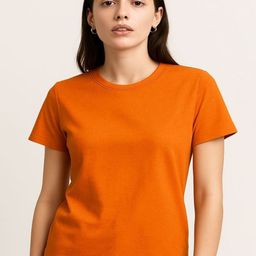 GAB Round Neck Short Sleeves Regular Fit Pure Cotton Casual T-Shirt-image-52