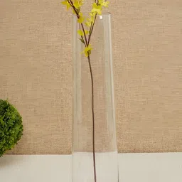TIED RIBBONS Transparent Glass Flower Vase-15