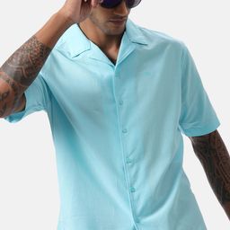 WROGN Men Custom Cuban Collar Solid Cotton Casual Shirt-picture-22