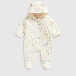 mothercare Girls Printed Hooded Sleepsuit-image-16