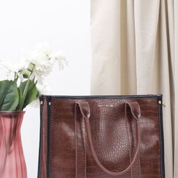 Bagsy Malone Women Textured Structured Tote Bag-image-16