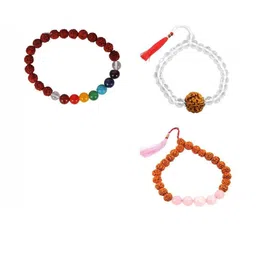 Divine souvenirs Set Of 4 Unisex Artificial Beaded Elasticated Bracelets-26