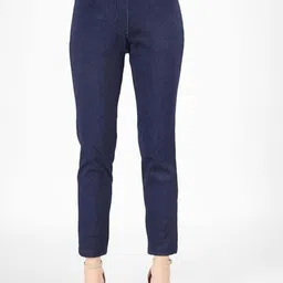 ON & ON Women Striped Smart Slim Fit Easy Wash Regular Trousers-image-74