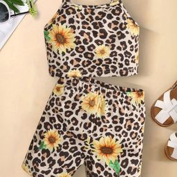 INCLUD Girls Printed Shoulder Straps Top With Shorts-image-25
