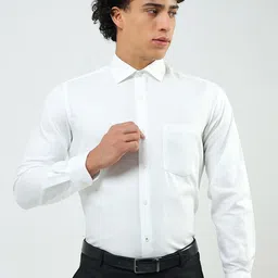 Monte Carlo Spread Collar Cotton Formal Shirt-image-24