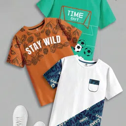 CODEZ Boys 3 Pure Cotton T-shirt-image-86