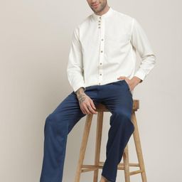 Saltpetre Mandarin Collar Shirt & Trousers Co-OrdsSet-image-32