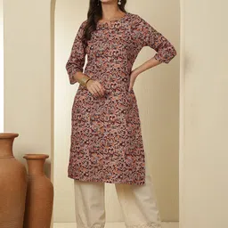 Anouk Rustic Women Floral Printed Festive Cotton Straight Kurta-92