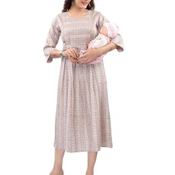 B2F Manufacturing & Designing Kurti Print Maternity Maxi Dress-picture-40