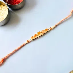Tipsy closet Handmade Orange Rakhi-67