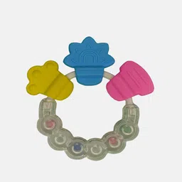 Kritiu Baby Rattle Silicone Teether - White-25