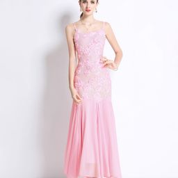 JC Collection Women Embellished Corsage Sheath Maxi Dress-picture-2