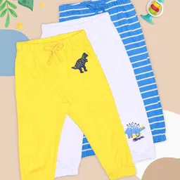 Pantaloons Baby Infant Boys Pack of 3 Striped Mid-Rise Joggers-picture-0