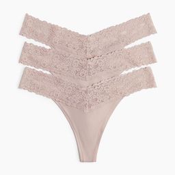 H&M 3-Pack Microfibre & Lace Thong Briefs-image-69