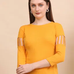 SAIOM Slit Sleeve Cotton Top-image-76